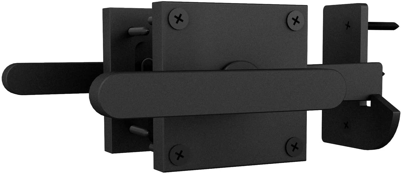 thumbnail image 2 of Heavy Duty Double Gate Latch With Padlock Hole - Adjustable Barn Door Lock For Wooden Fences 2 of 9