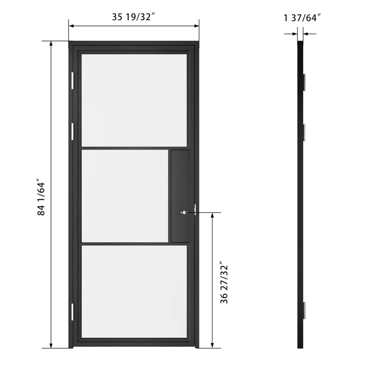 JUBEST+Glass+and+Metal+Frame+Glass+Hollow+Swing+Door+Interior+Standard+Door (3)