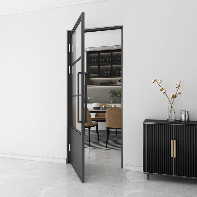 JUBEST+Glass+and+Metal+Frame+Glass+Hollow+Swing+Door+Interior+Standard+Door (2)